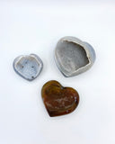 Druzy Agate Puffed Hearts
