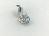 Blue Topaz Size- 6 Rings Sterling Silver