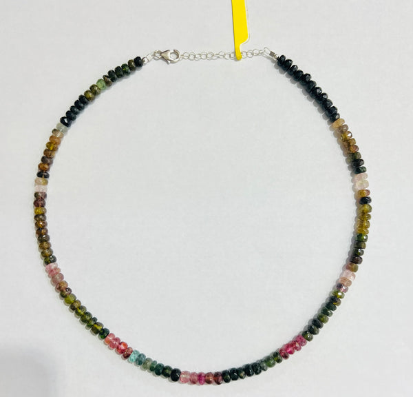 Watermelon Tourmaline Beaded Necklaces