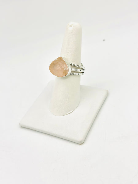 Rose Quartz Size 9 Rings Sterling Silver