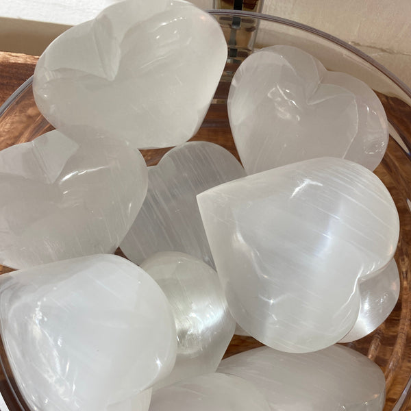 Selenite Heart Large