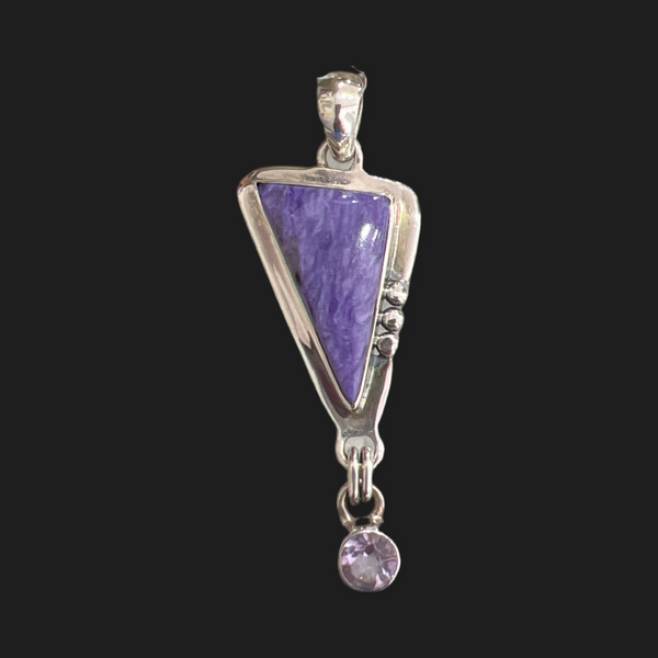 Charoite w/ Amethyst pendant