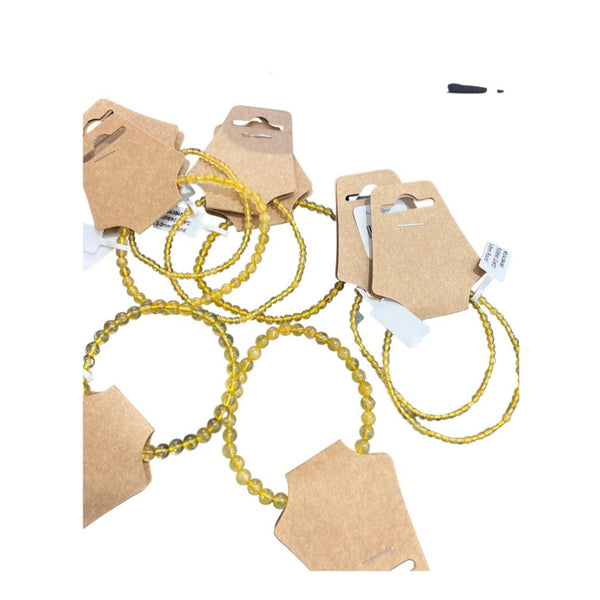 Rutilated Quartz Beaded Bracelets 3-5 mm