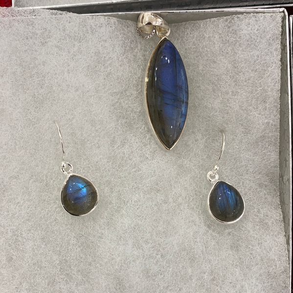 Sterling Silver Labradorite Set
