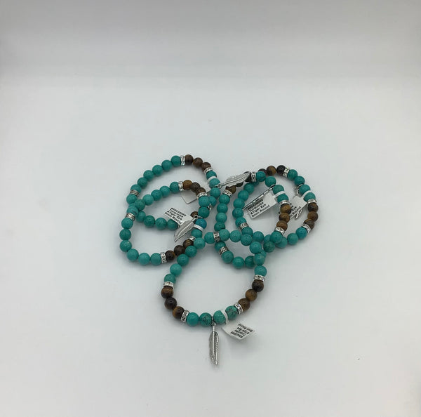 Turquoise and Tigers Eye Bracelets