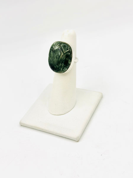 Seraphinite Size 6 Sterling silver rings