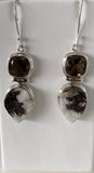 Sterling Silver Astrophilite And Smoky Quartz Earring