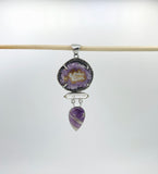 Stalactite Quartz Crystal & Lace Amethyst Pendant