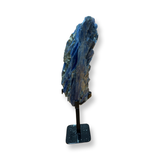 Crystal On Stand ( Black Tourmaline, Blue Kyanite)