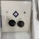 Sterling Silver Shungite Earring