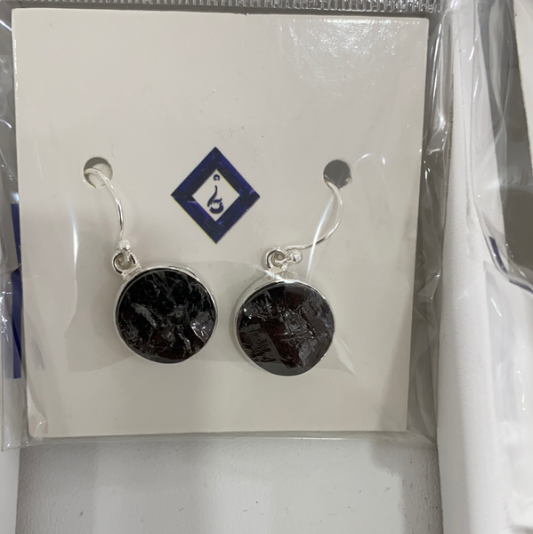 Sterling Silver Shungite Earring