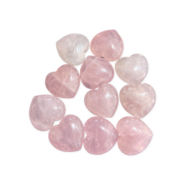 Small Rose Quartz Hearts