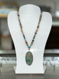 Long African Turquoise Necklace