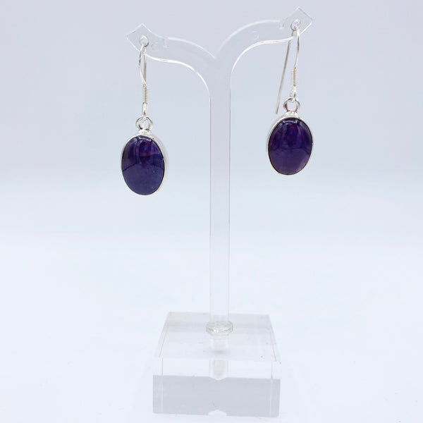 Sterling Silver Star Ruby Earrings