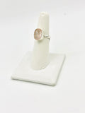 Rose Quartz Size-7 Rings Sterling Silver