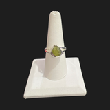 Sterling Silver Peridot Rough Ring Size 6