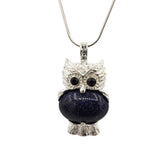 Blue Goldstone Owl Pendants