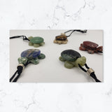 Assorted Stones Turtle Pendants