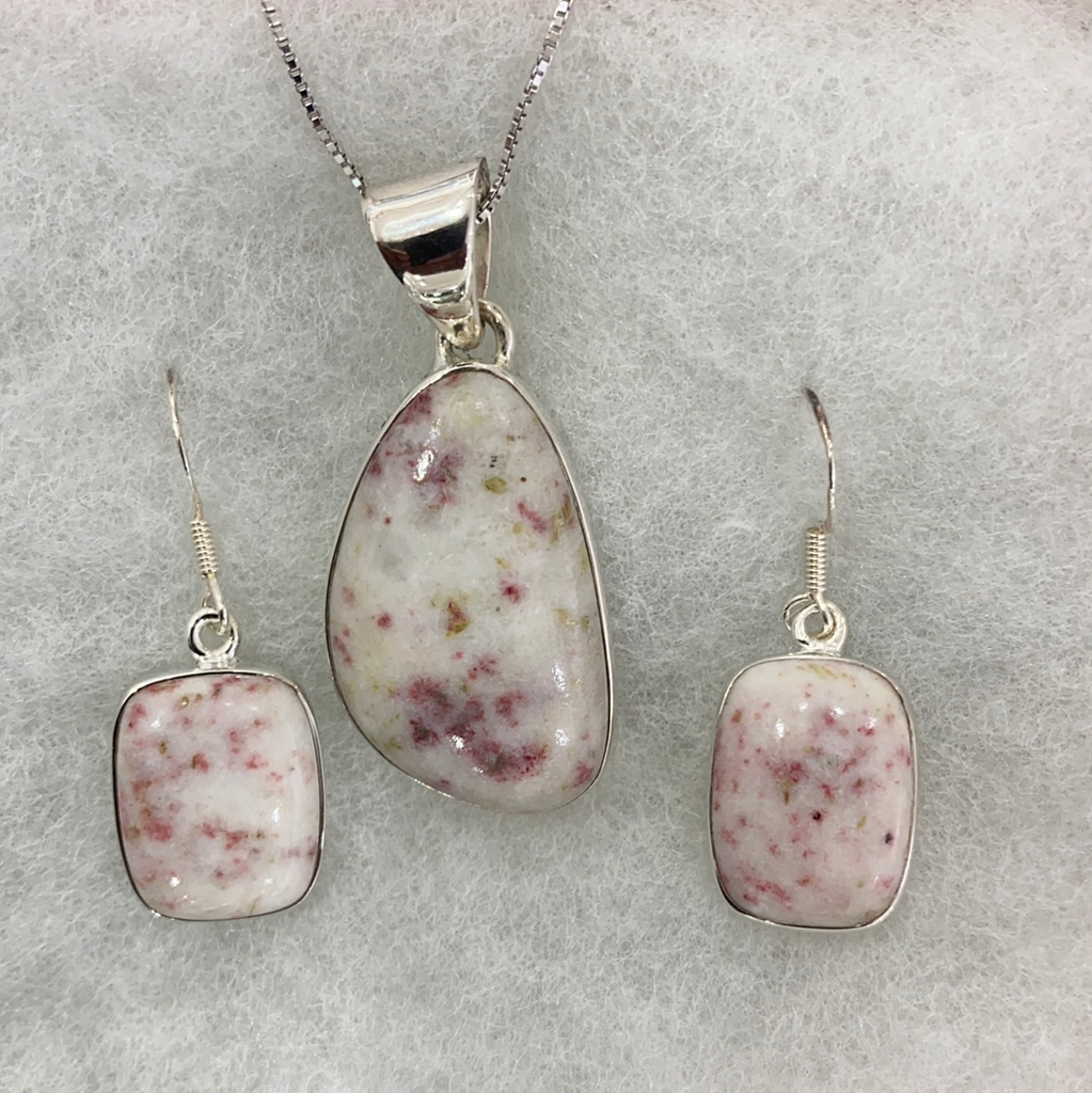Sterling Silver Thulite Set
