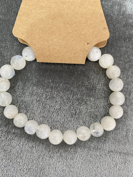Rainbow Moon Stone Beaded Bracelet