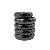 Hematite Ring Plain And Rainbow