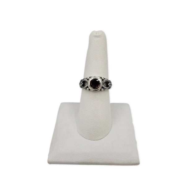 Garnet Size 7 Rings Sterling Silver