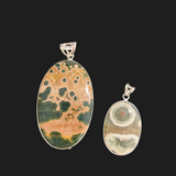 Sterling Silver Ocean Jasper Pendants