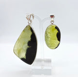 Bi-Color Prehnite Pendants