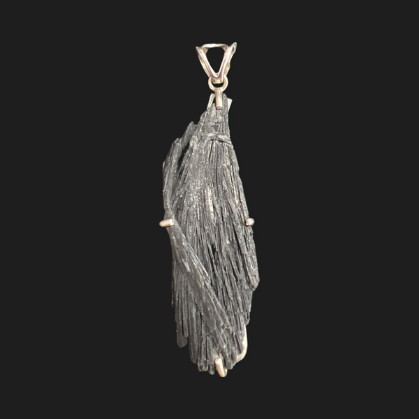 Sterling Silver Black Kyanite Pendant