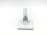 Larimar Size - 9 Rings Sterling Silver