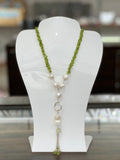 Peridot With Pearl Necklace