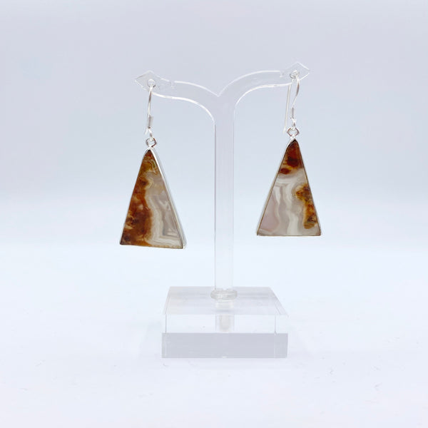 Sterling Silver Agua Nueva Agate Earrings