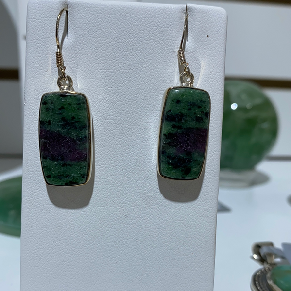 Ruby-Zoisite Earrings
