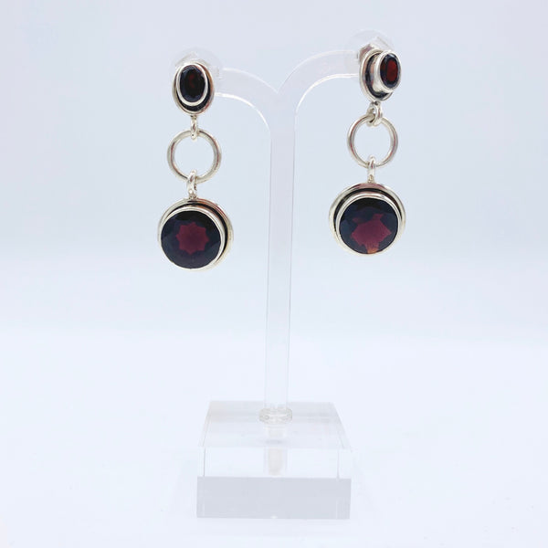 Designer Garnet Drop Earrings