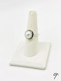 Pearl Size - 9 Rings Sterling Silver