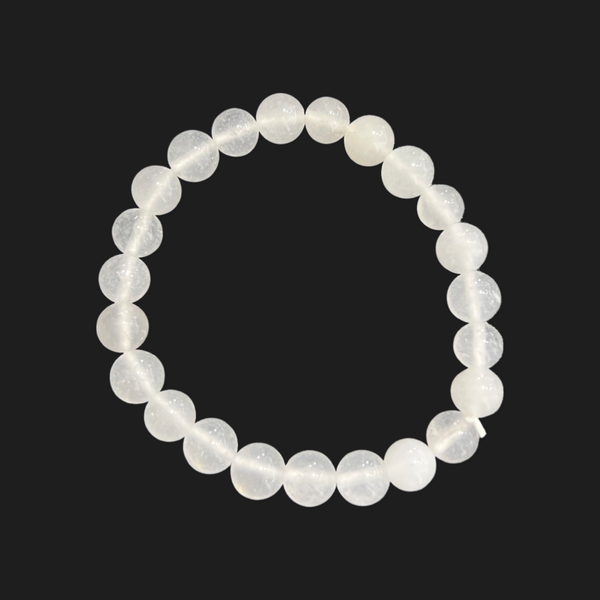 White Jade Beaded Bracelets