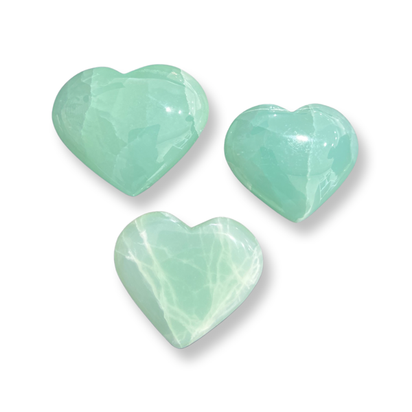 Green Calcite Heart