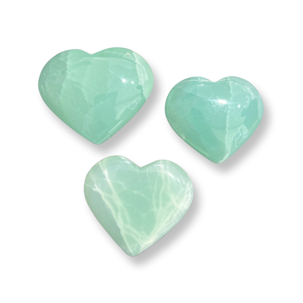 Green Calcite Heart