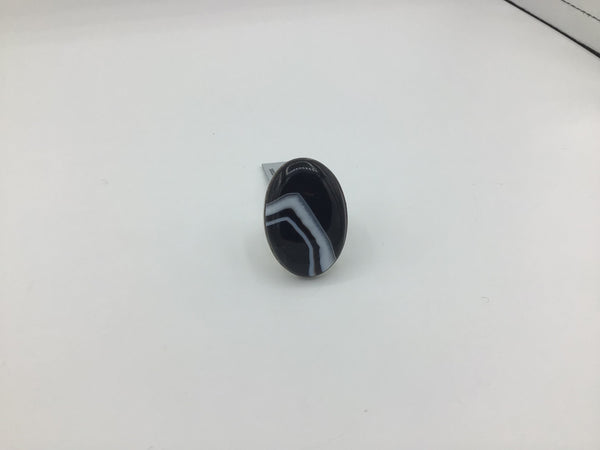 Bandit Onyx Size -7 Rings Sterling Silver