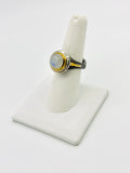 Rainbow Moonstone Size - 9 Rings Sterling Silver
