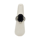 Black Onyx Size 7 Rings Sterling Silver