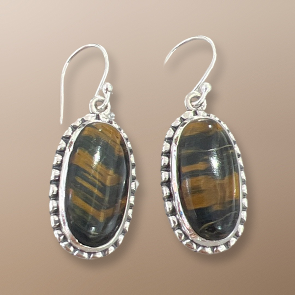 Sterling Silver Tiger’s Eye Earrings