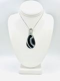 Sterling Silver Banded Agate Pendant