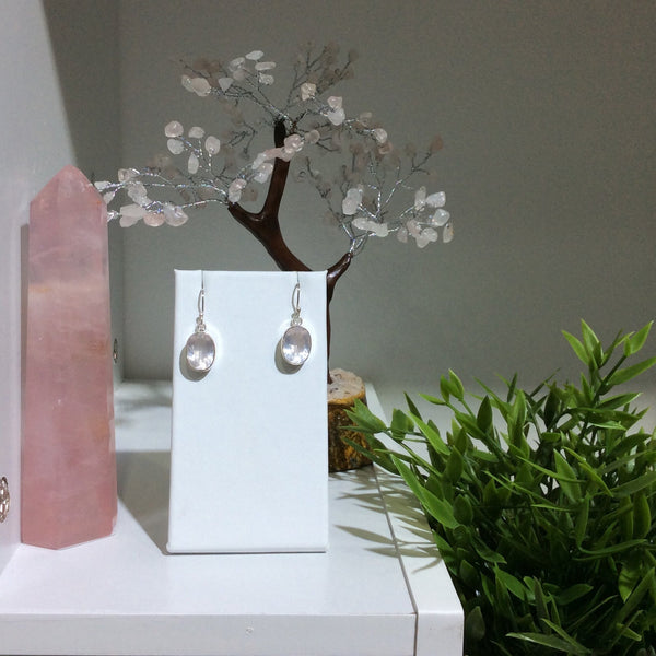 Sterling Silver Rose Quartz Earing
