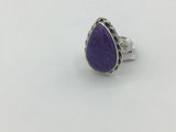 Charoite Size 7 Rings Sterling Silver