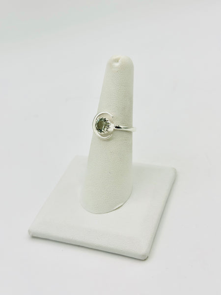 Green amethyst Size 7 Rings Sterling Silver