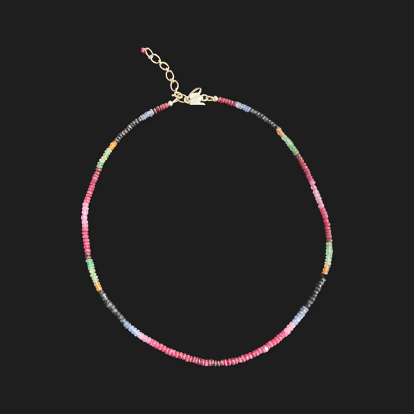 Multi Sapphire Beaded Necklaces