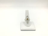 Citrine Size - 9 Rings Sterling Silver