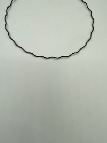 Sterling Silver Chain( Wavy Omega Black)