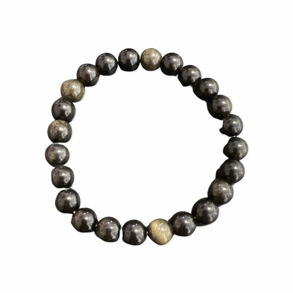 Gold sheen Obsidian Beaded Bracelets